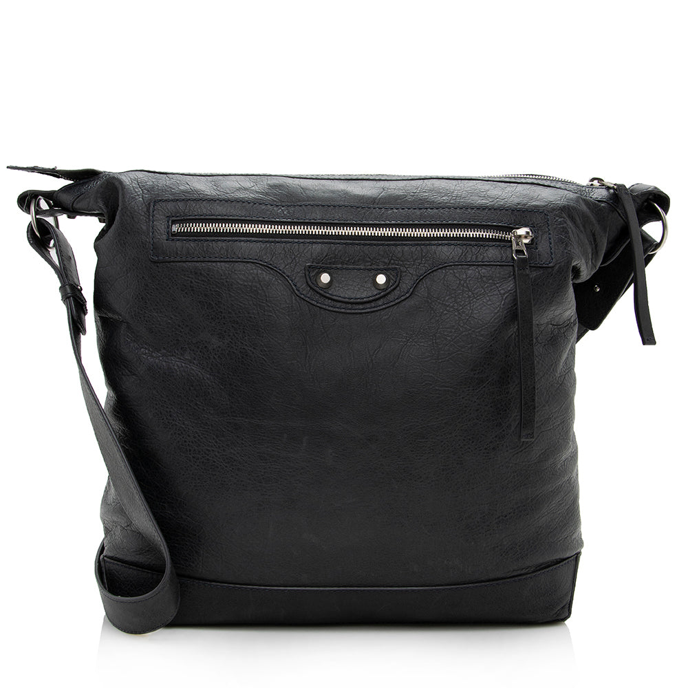 Luxury Balenciaga Leather Day Messenger Bag (SHF-15052)