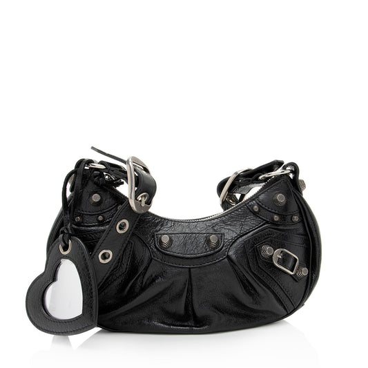 Luxury Balenciaga Leather Le Cagole XS Shoulder Bag (SHF-COlowa)