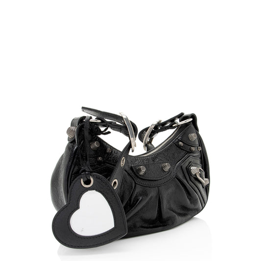 Luxury Balenciaga Leather Le Cagole XS Shoulder Bag (SHF-COlowa)