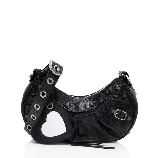 Luxury Balenciaga Leather Le Cagole XS Shoulder Bag (SHF-0x6BtT)