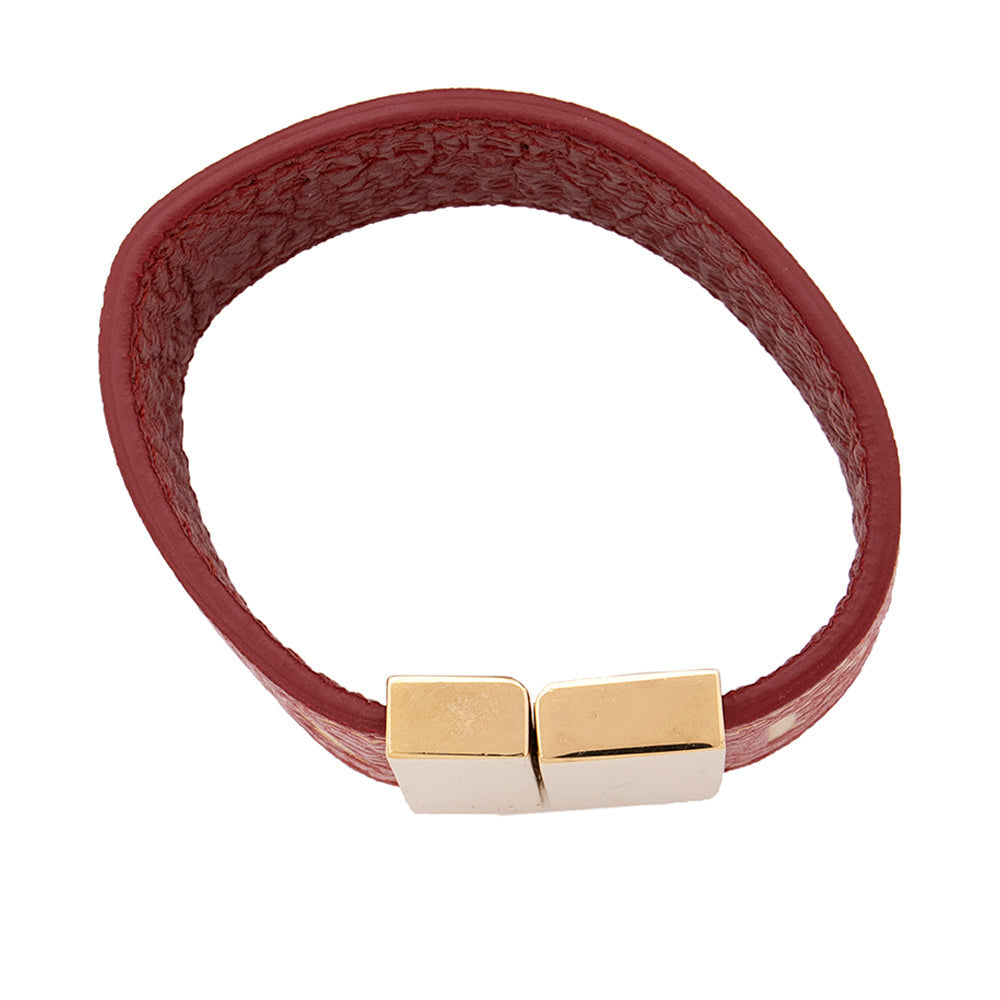Luxury Balenciaga Leather Logo Embossed Bracelet - FINAL SALE (SHF-20495)