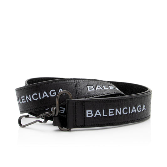 Luxury Balenciaga Leather Logo Keychain Lanyard (SHF-GojV04)