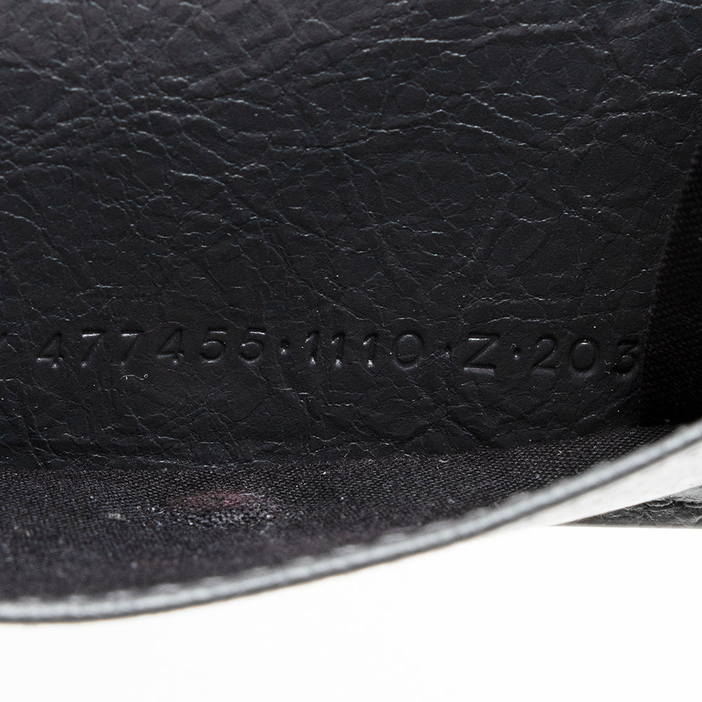 Luxury Balenciaga Leather Mini City Wallet (SHF-13620)