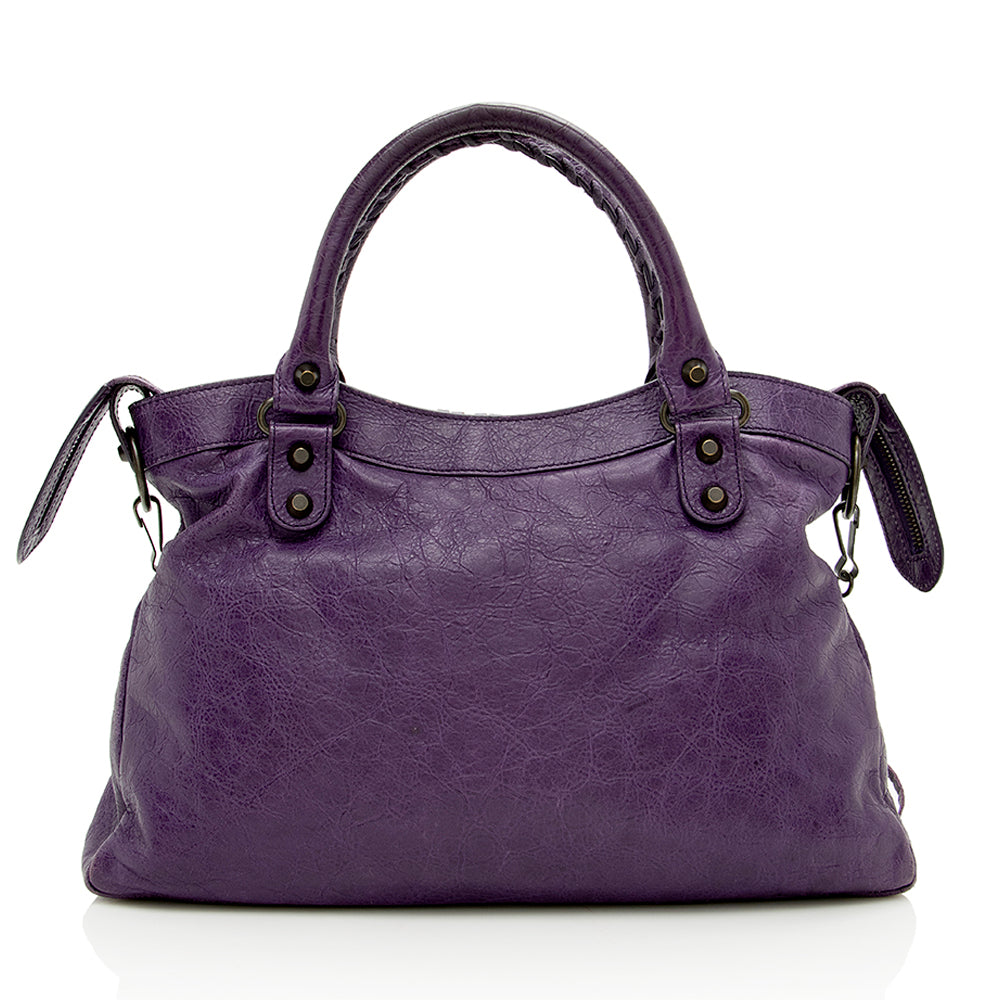 Luxury Balenciaga Leather Mini Neo Classic Satchel (SHF-17163)