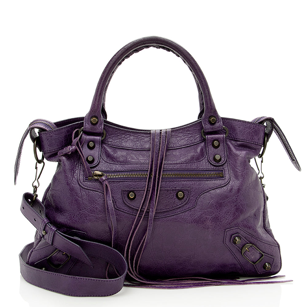 Luxury Balenciaga Leather Mini Neo Classic Satchel (SHF-17163)