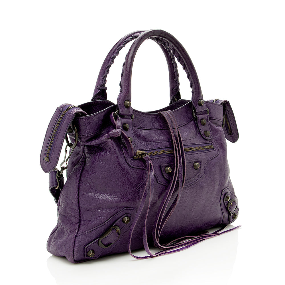 Luxury Balenciaga Leather Mini Neo Classic Satchel (SHF-17163)