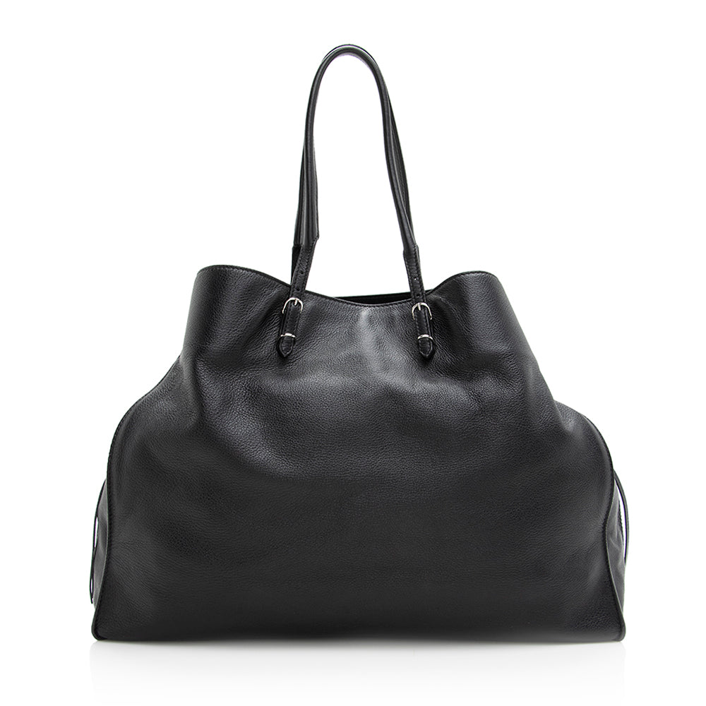 Luxury Balenciaga Leather Papier B4 Side Zip Tote (SHF-20383)