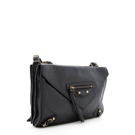 Luxury Balenciaga Leather Papier Triple Crossbody Bag - FINAL SALE (SHF-19541)