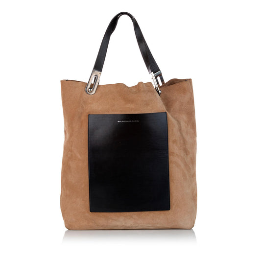 Luxury Balenciaga Leather Pocket Tote Bag (SHG-25602)