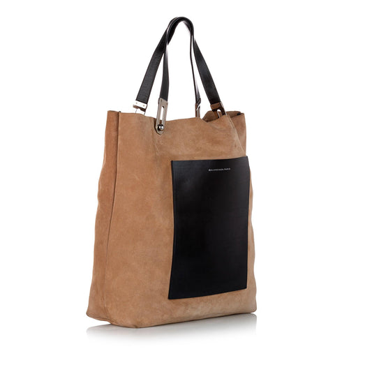 Luxury Balenciaga Leather Pocket Tote Bag (SHG-25602)