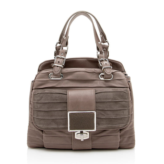 Luxury Balenciaga Leather Stingray Accordion Cherche Satchel (SHF-16459)