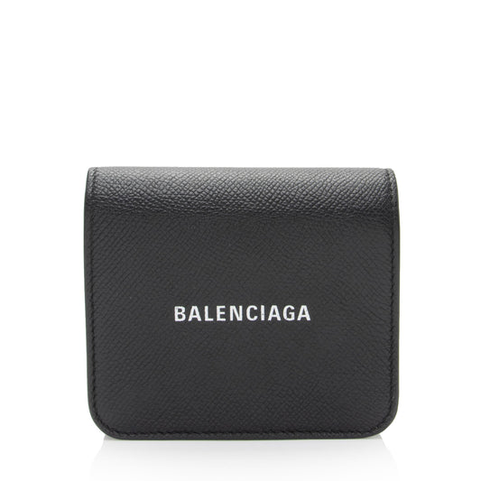Luxury Balenciaga Leather Tri-Fold Wallet (SHF-dX86u1)