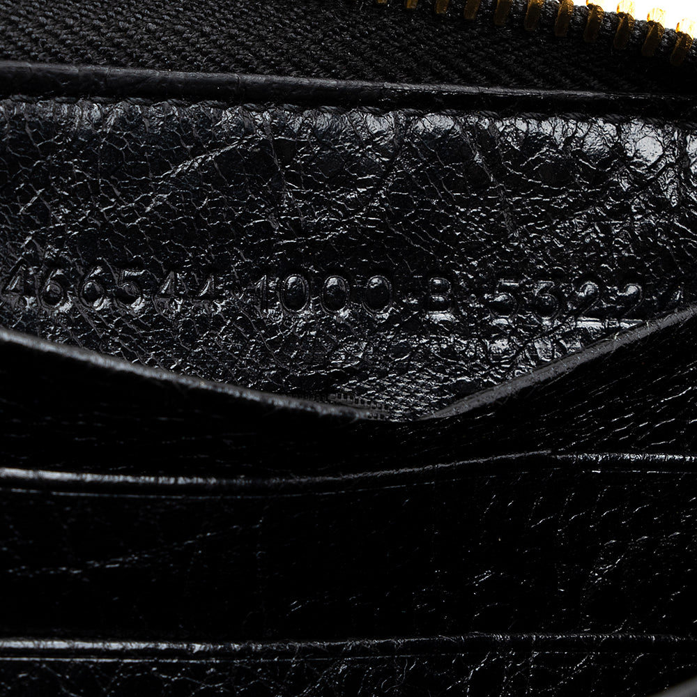 Luxury Balenciaga Leather Zip Around Wallet - FINAL SALE (SHF-18683)