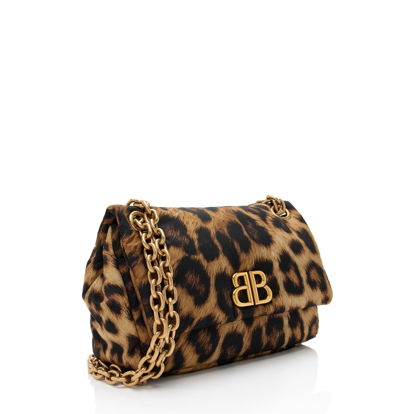 Luxury Balenciaga Nylon Leopard Monaco Mini Shoulder Bag (SHF-WvmJR1)