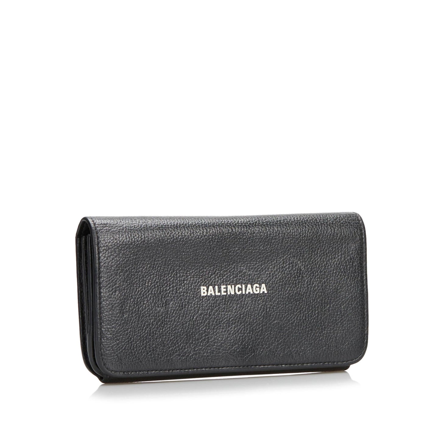 Luxury Balenciaga Logo Print Leather Long Wallet (SHG-35274)