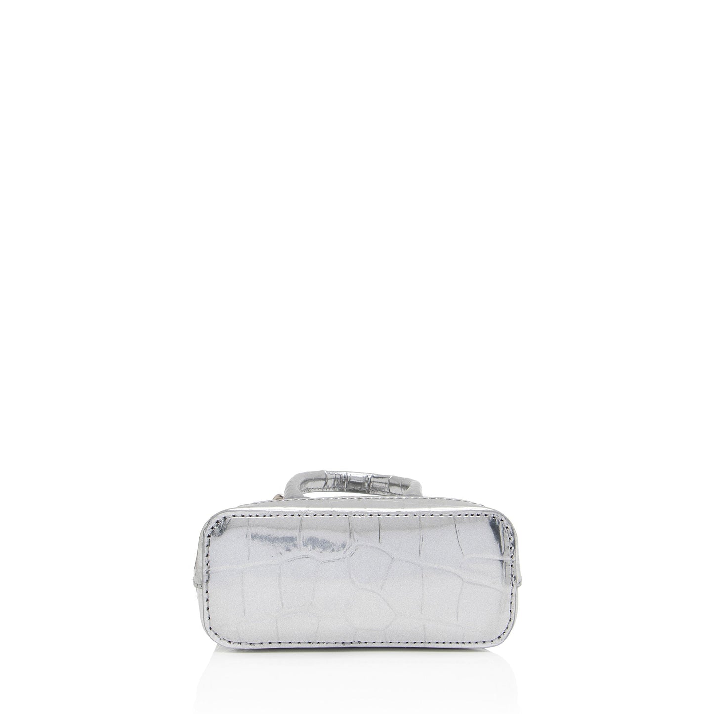 Luxury Balenciaga Metallic Croc Embossed Ville Mini Top Handle (SHF-Ayu5RO)