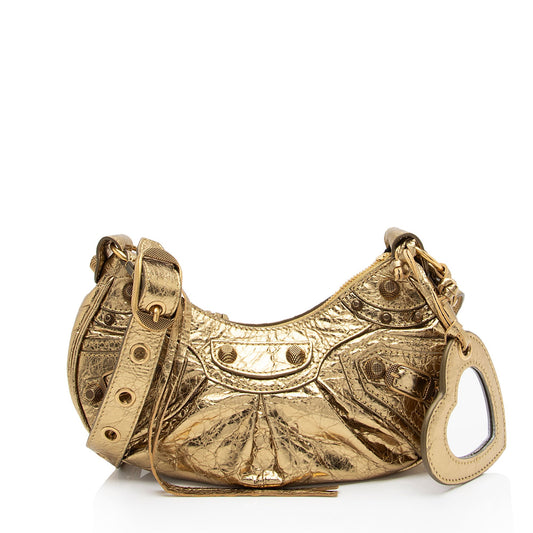 Luxury Balenciaga Metallic Le Cagole XS Shoulder Bag (SHF-PwFUND)
