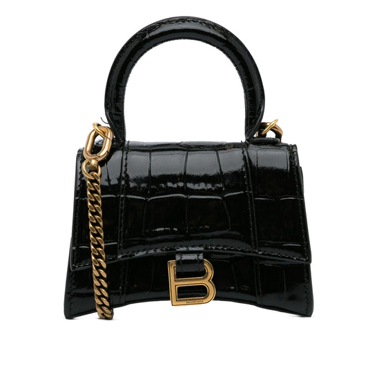 Luxury Balenciaga Mini Embossed Leather Hourglass (SHG-9K7ahx)