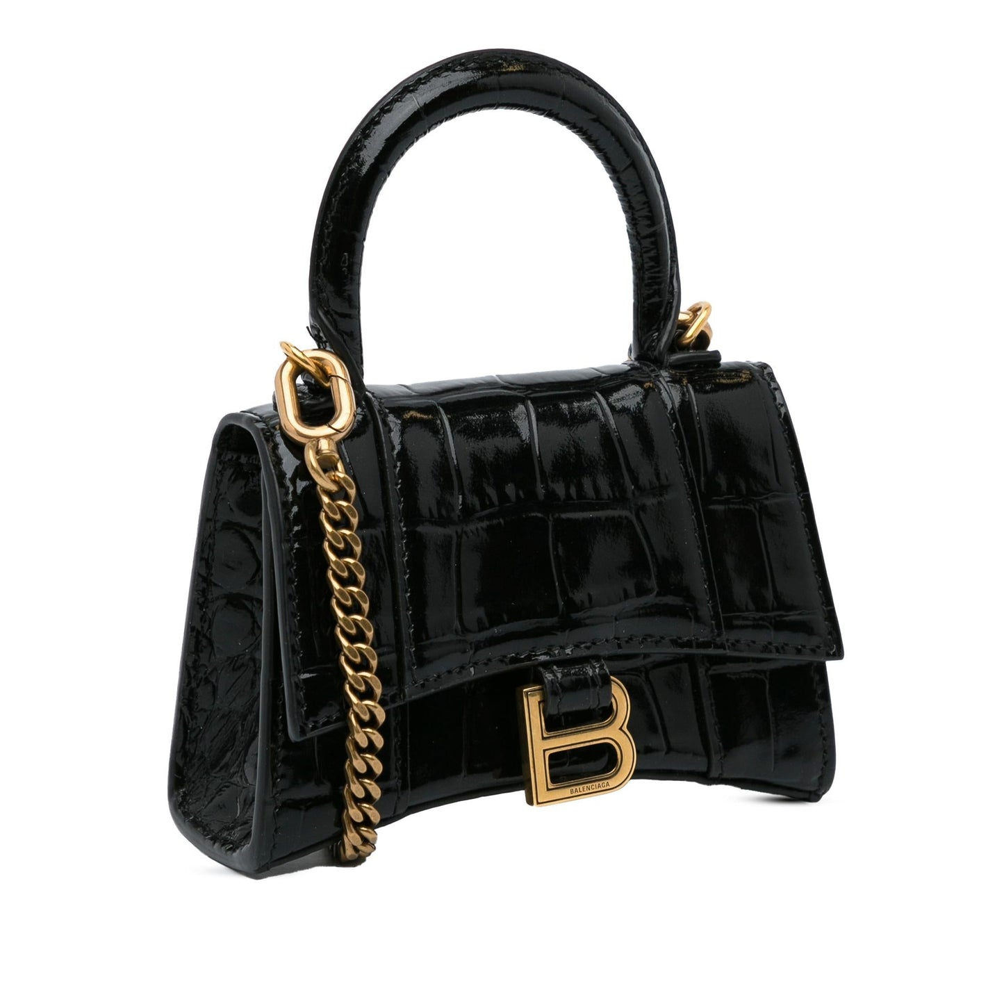 Luxury Balenciaga Mini Embossed Leather Hourglass (SHG-9K7ahx)