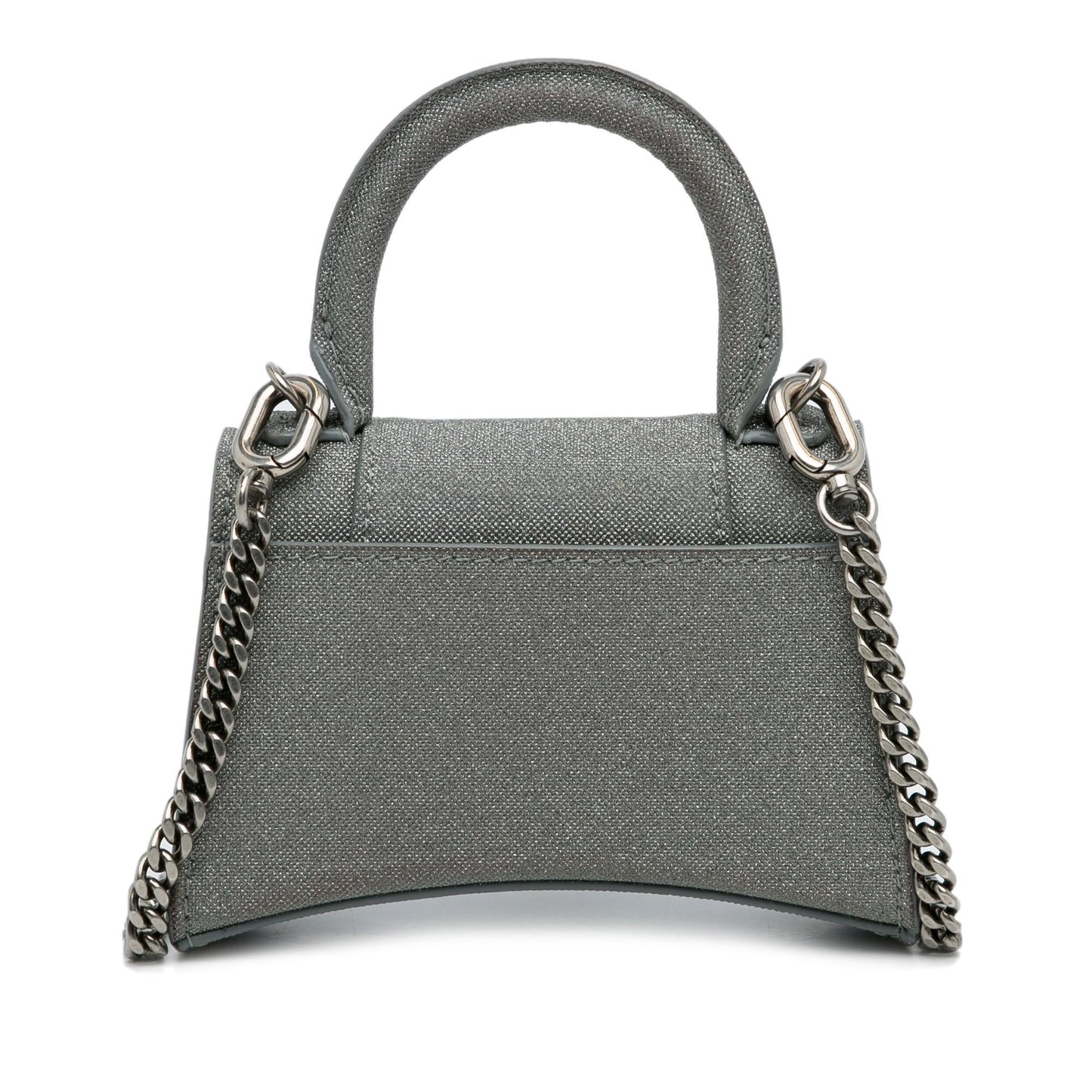Luxury Balenciaga Mini Glitter Hourglass Satchel (SHG-4PU6FB)