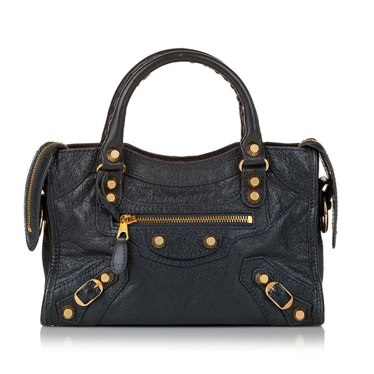 Luxury Balenciaga Mini Motocross City Giant 21 Leather Satchel (SHG-32255)