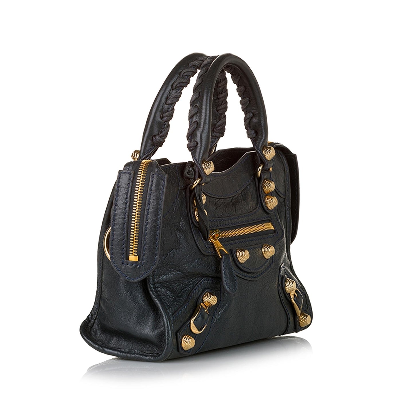 Luxury Balenciaga Mini Motocross City Giant 21 Leather Satchel (SHG-32255)