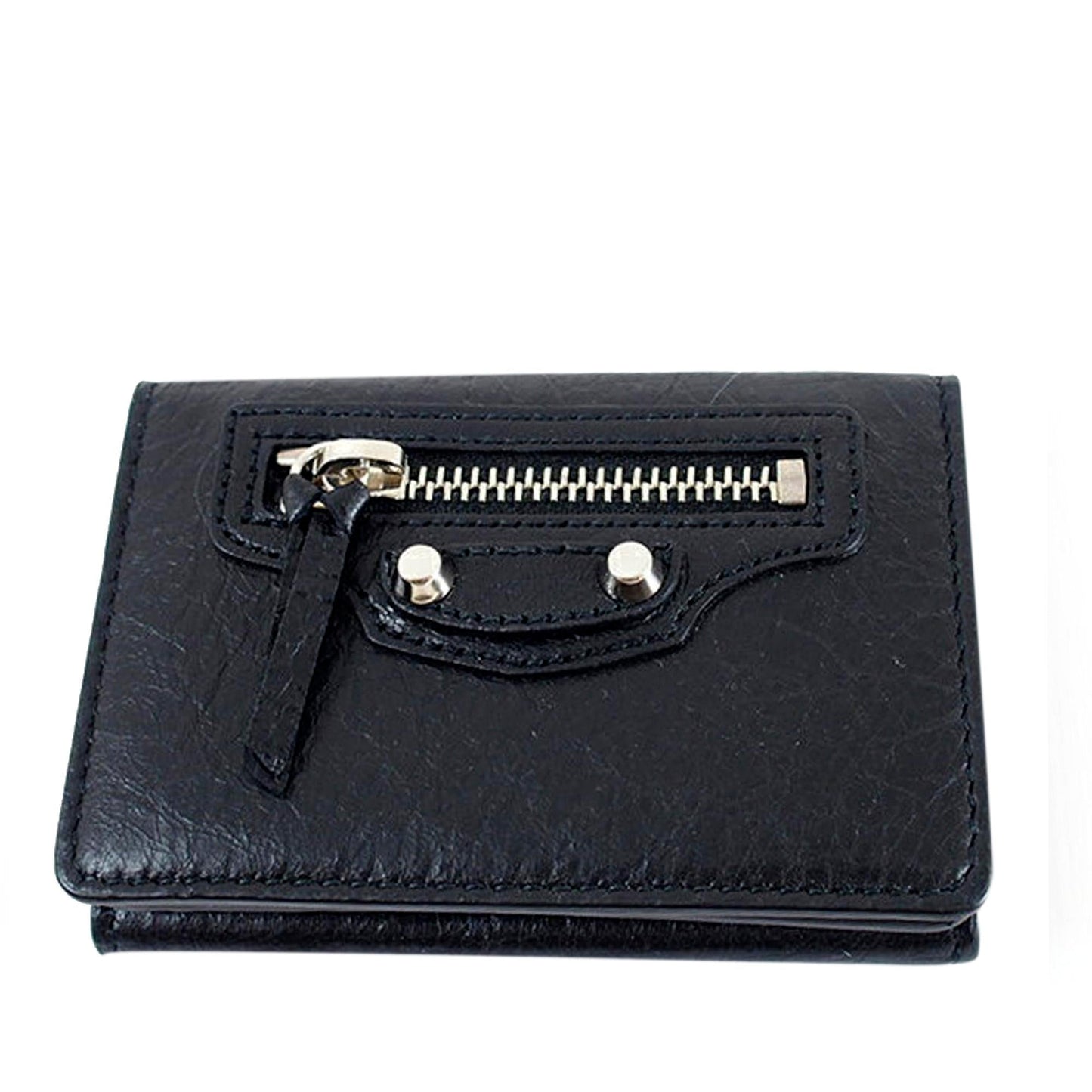 Luxury Balenciaga Mini Motocross Classic Tri-fold Wallet (SHG-YCoweJ)
