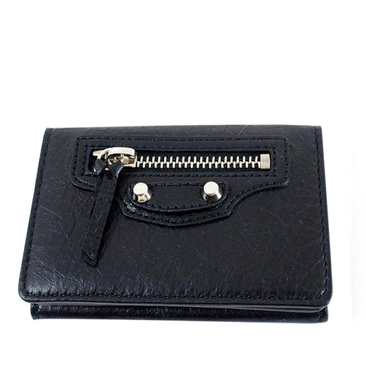 Luxury Balenciaga Mini Motocross Classic Tri-fold Wallet (SHG-YCoweJ)