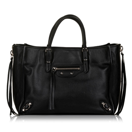 Luxury Balenciaga Mini Papier A6 Leather Zip-Around Handbag (SHG-33113)