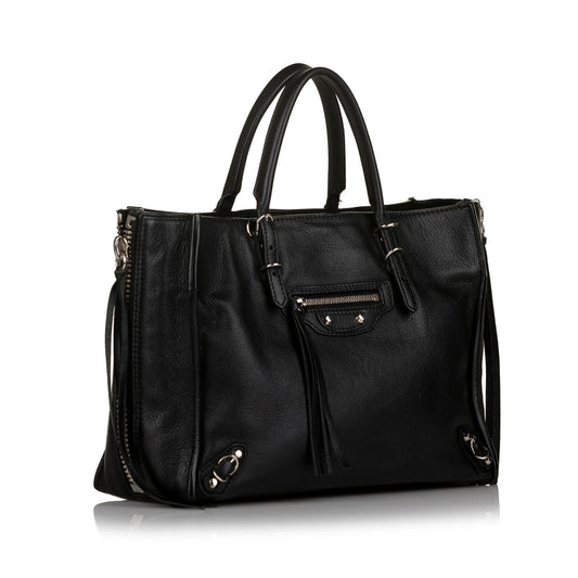 Luxury Balenciaga Mini Papier A6 Leather Zip-Around Handbag (SHG-33113)
