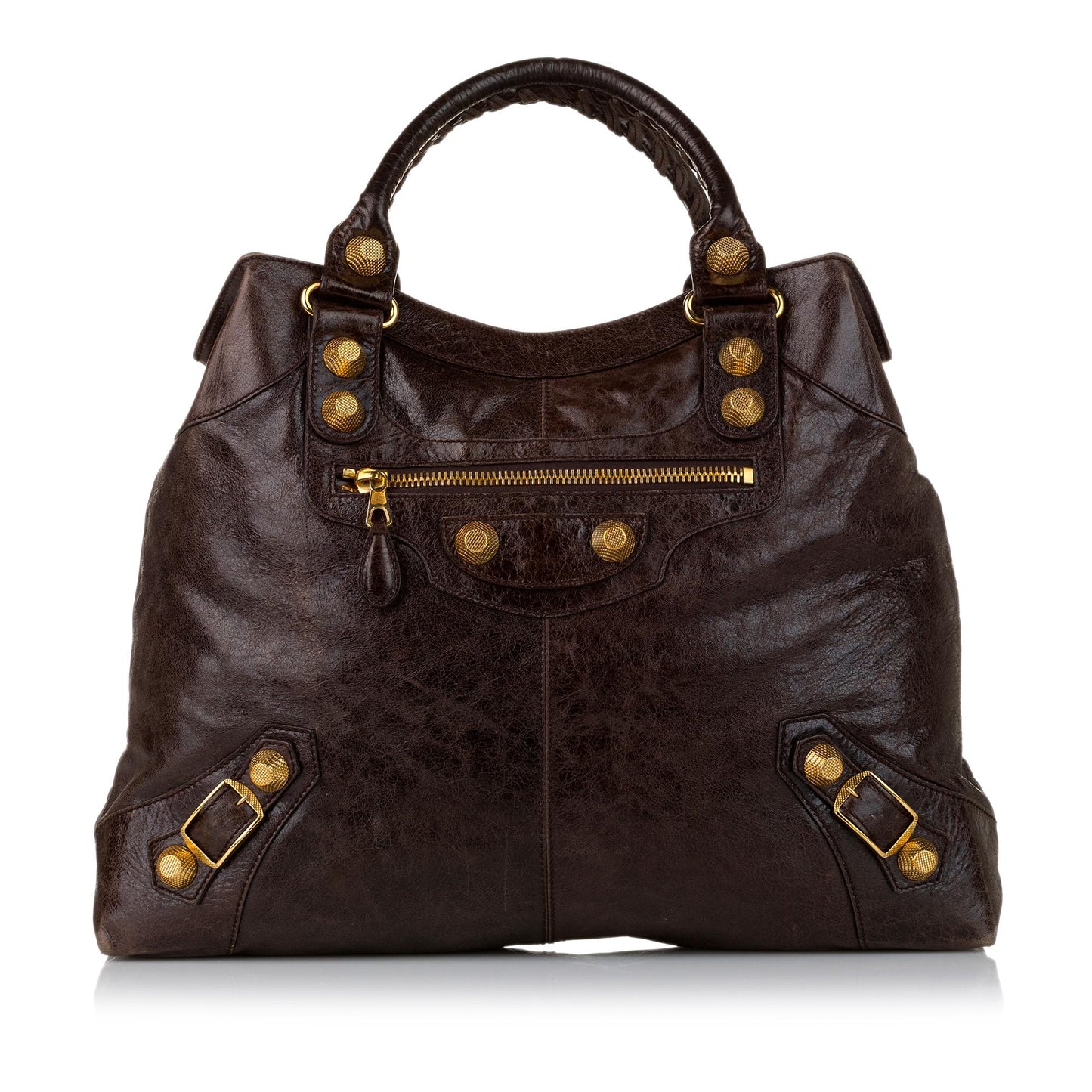 Luxury Balenciaga Motocross Brief Giant 21 Leather Tote Bag (SHG-31589)