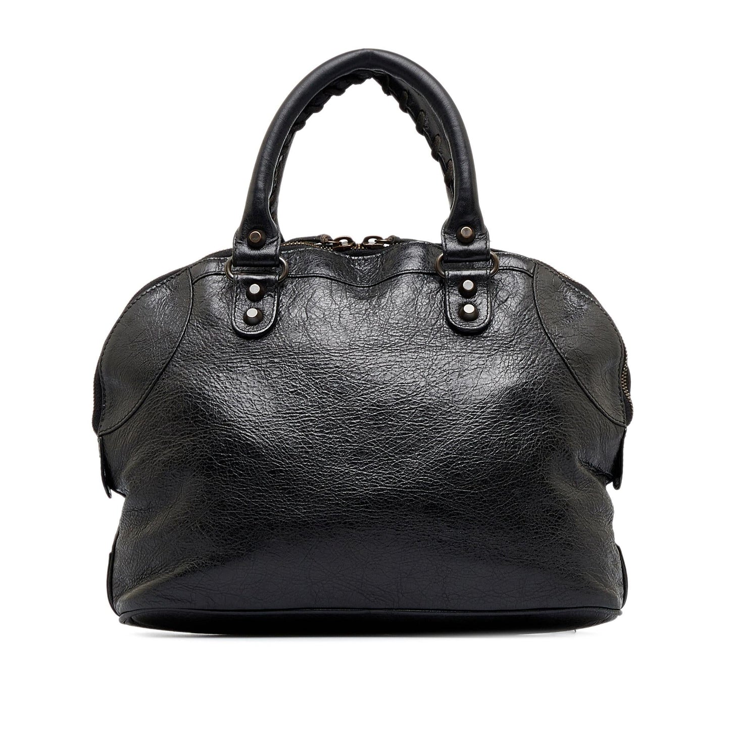 Luxury Balenciaga Motocross Classic Bowling Satchel (SHG-ScNPU3)