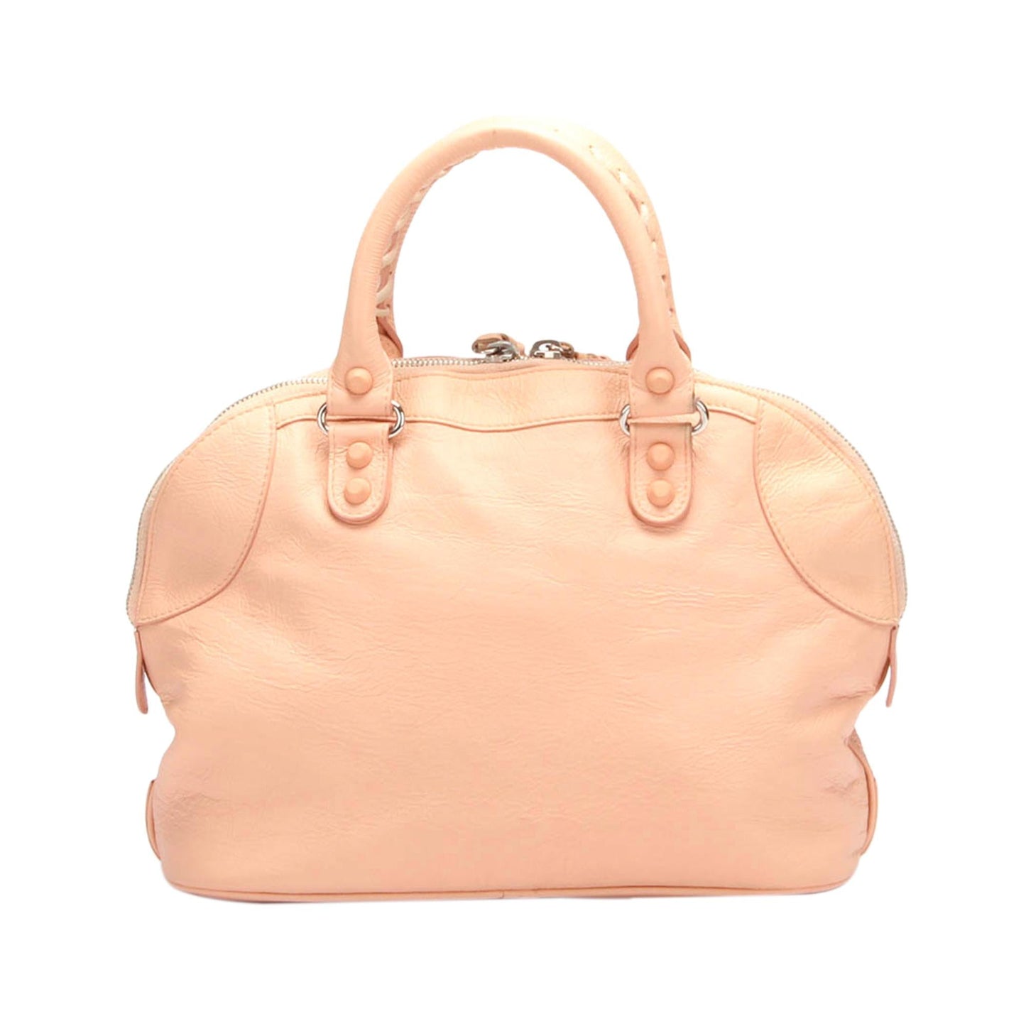 Luxury Balenciaga Motocross Classic Bowling Satchel (SHG-1o8sNW)