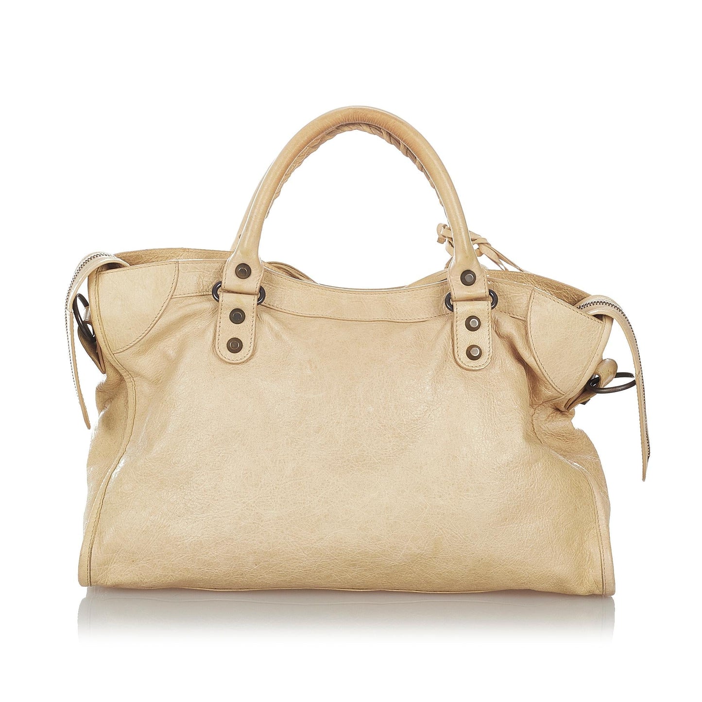 Luxury Balenciaga Motocross Classic City Lambskin Leather Satchel (SHG-26903)