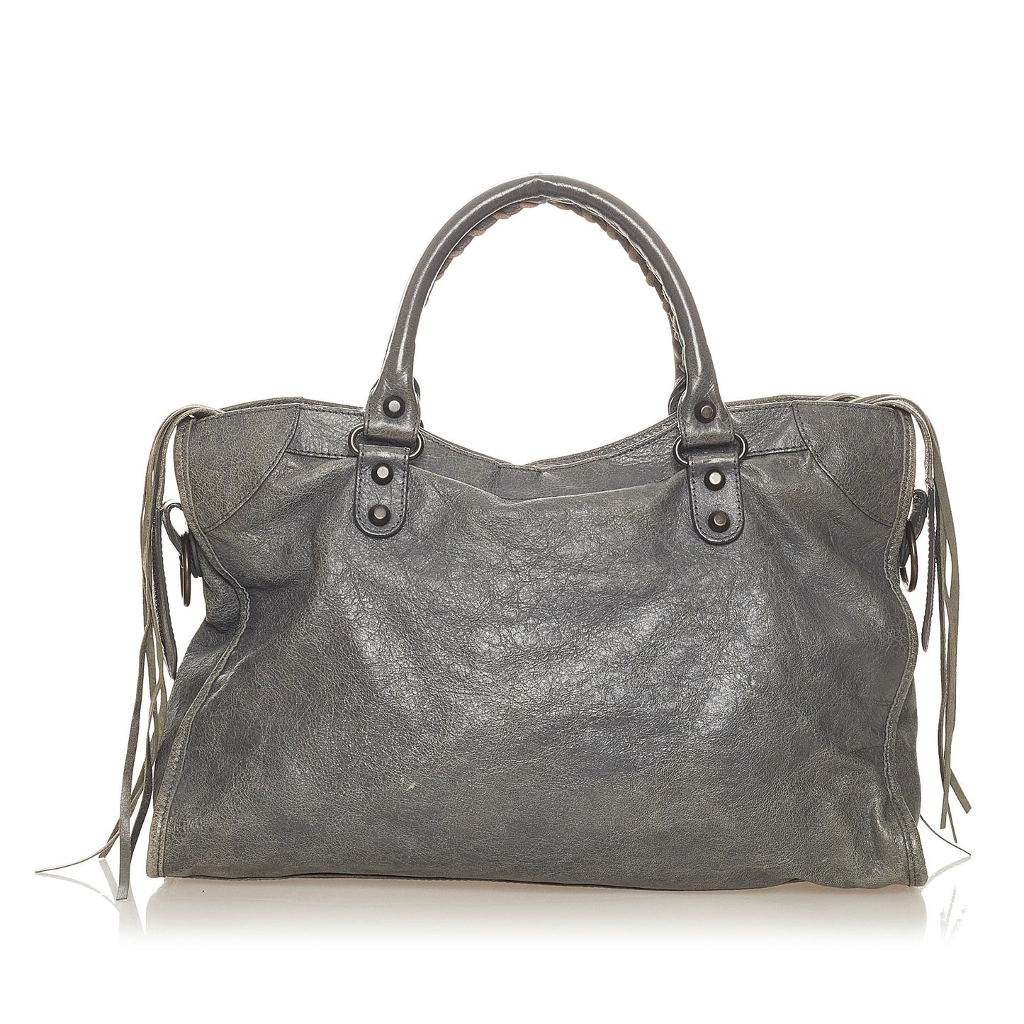 Luxury Balenciaga Motocross Classic City Lambskin Leather Satchel (SHG-27288)