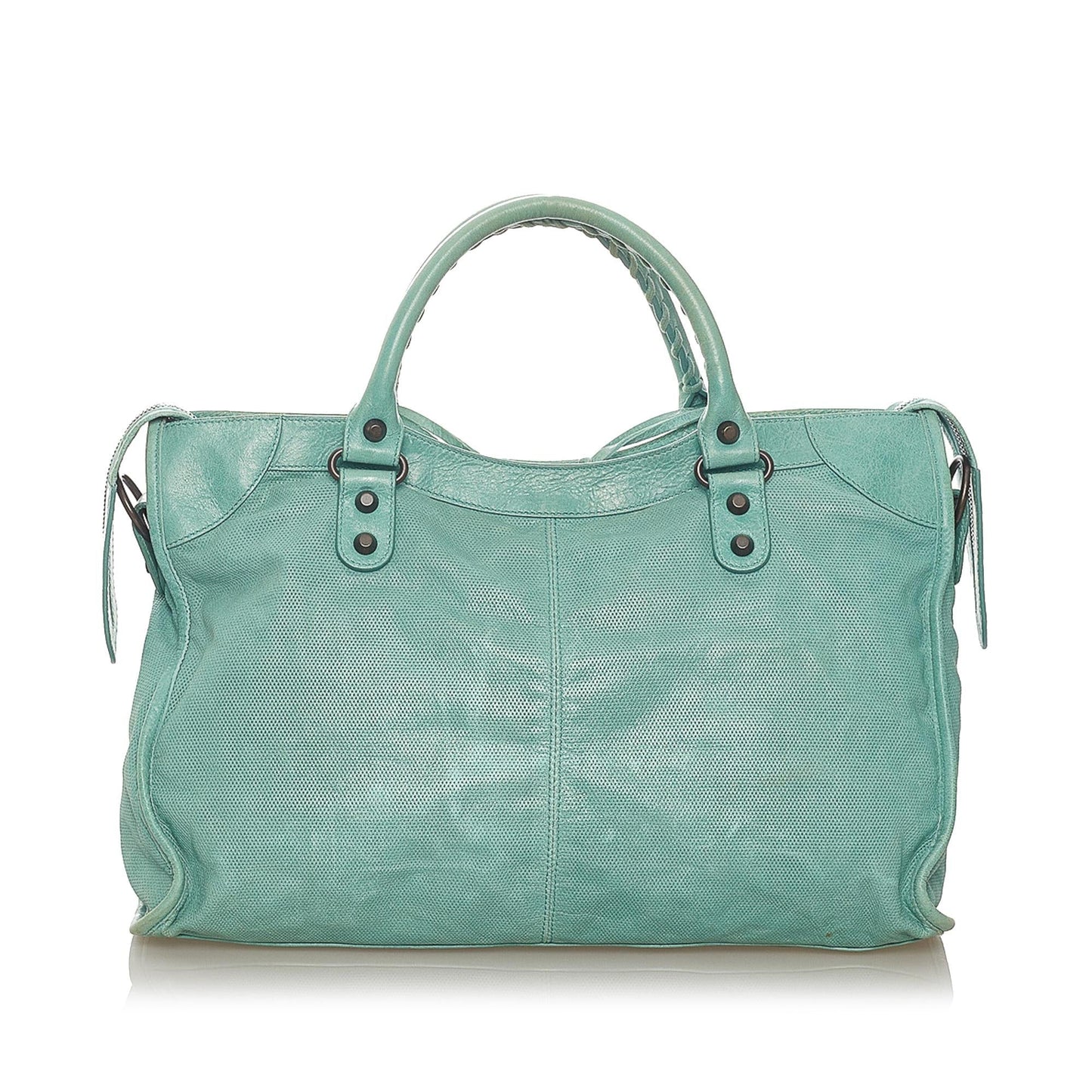 Luxury Balenciaga Motocross Classic City Lambskin Leather Satchel (SHG-27386)