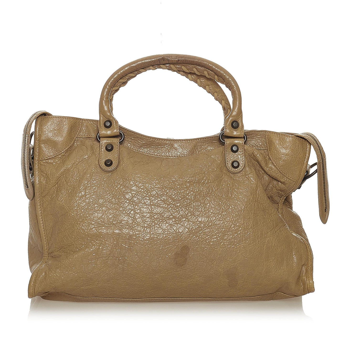 Luxury Balenciaga Motocross Classic City Lambskin Leather Satchel (SHG-28143)