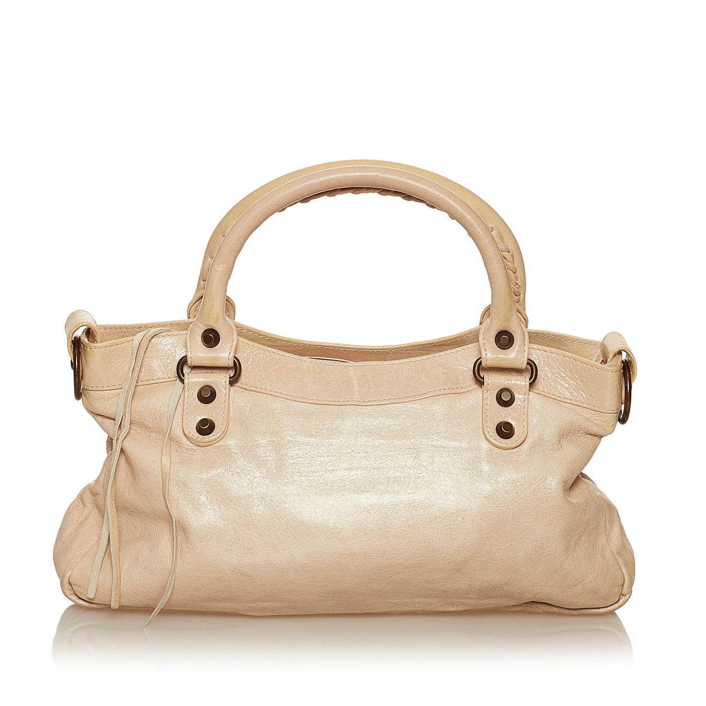 Luxury Balenciaga Motocross Classic City Lambskin Leather Satchel (SHG-29309)