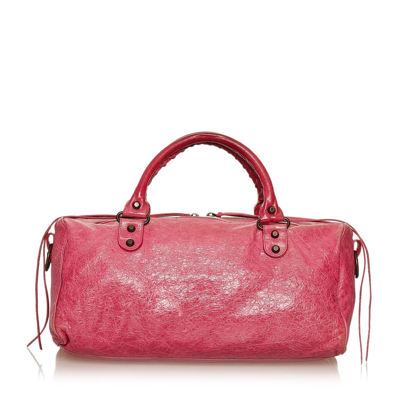 Luxury Balenciaga Motocross Classic City Lambskin Leather Satchel (SHG-29314)