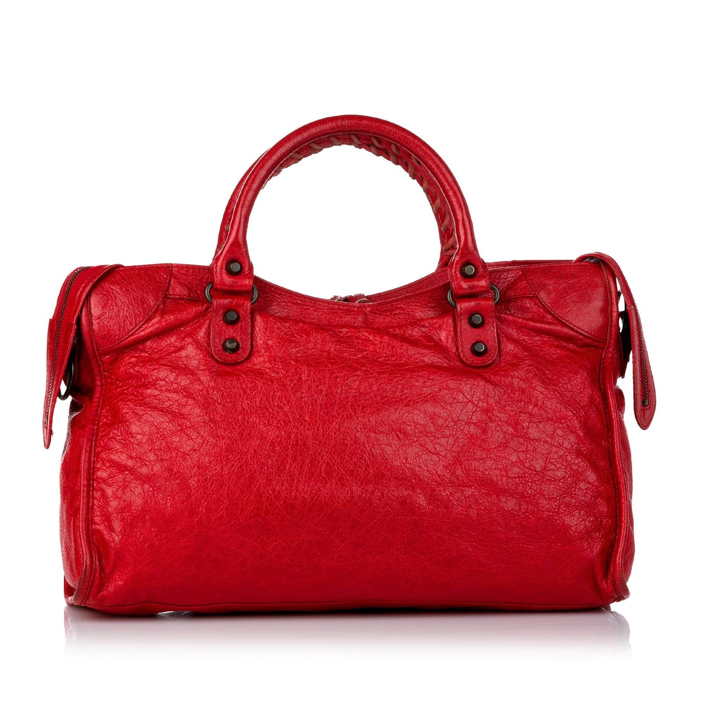 Luxury Balenciaga Motocross Classic City Lambskin Leather Satchel (SHG-30866)