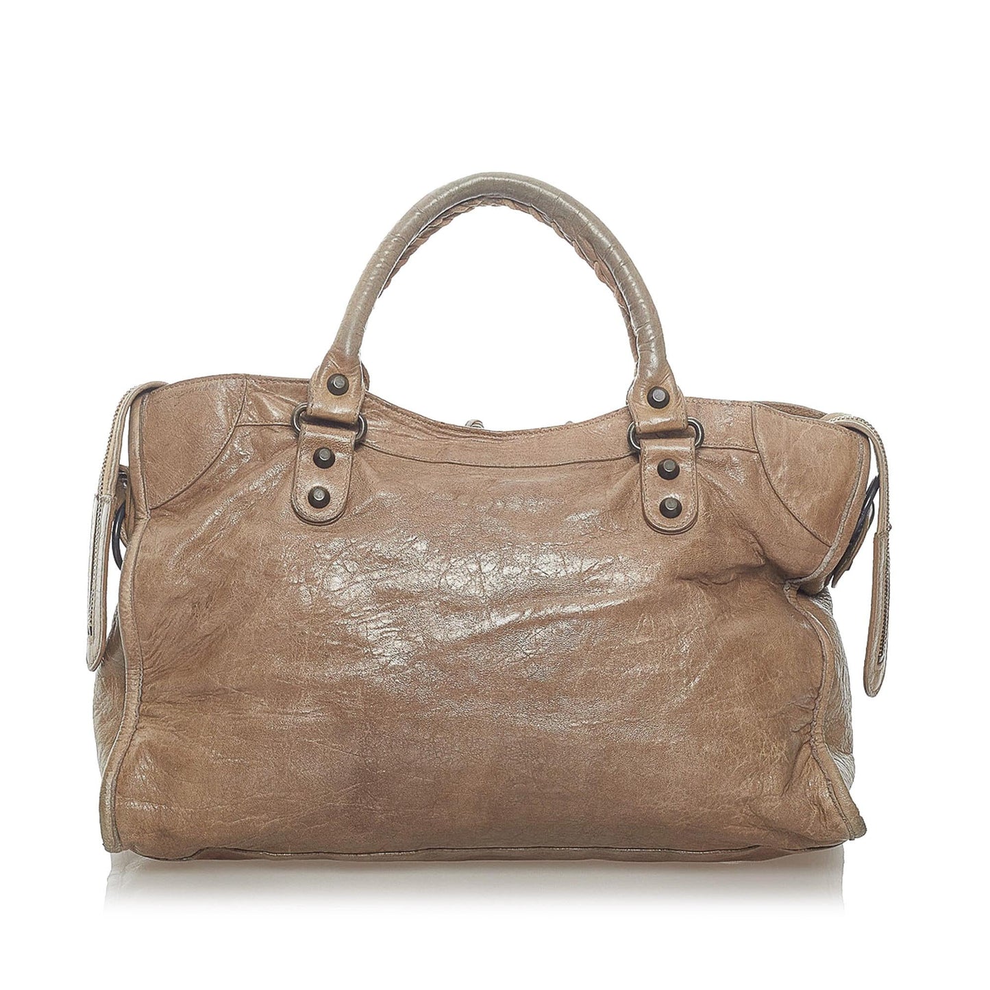 Luxury Balenciaga Motocross Classic City Lambskin Leather Satchel (SHG-33532)
