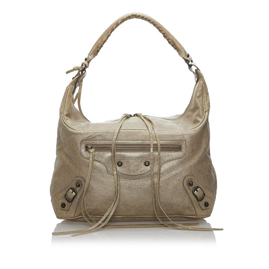 Luxury Balenciaga Motocross Classic Day Leather Hobo (SHG-33963)