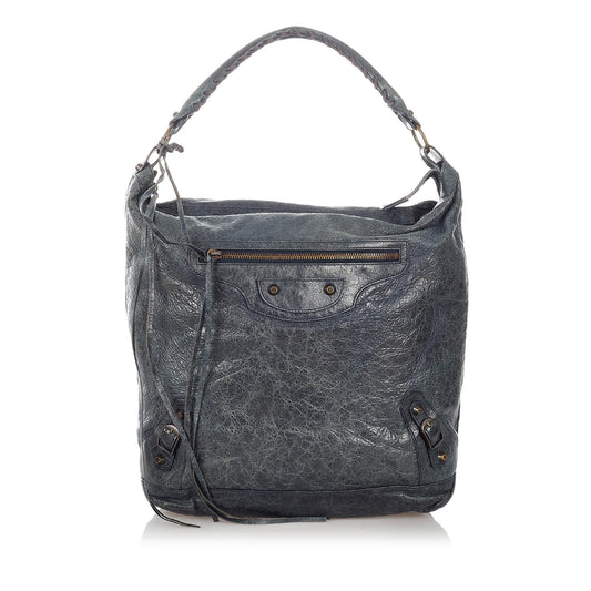 Luxury Balenciaga Motocross Classic Day Leather Shoulder Bag (SHG-26838)