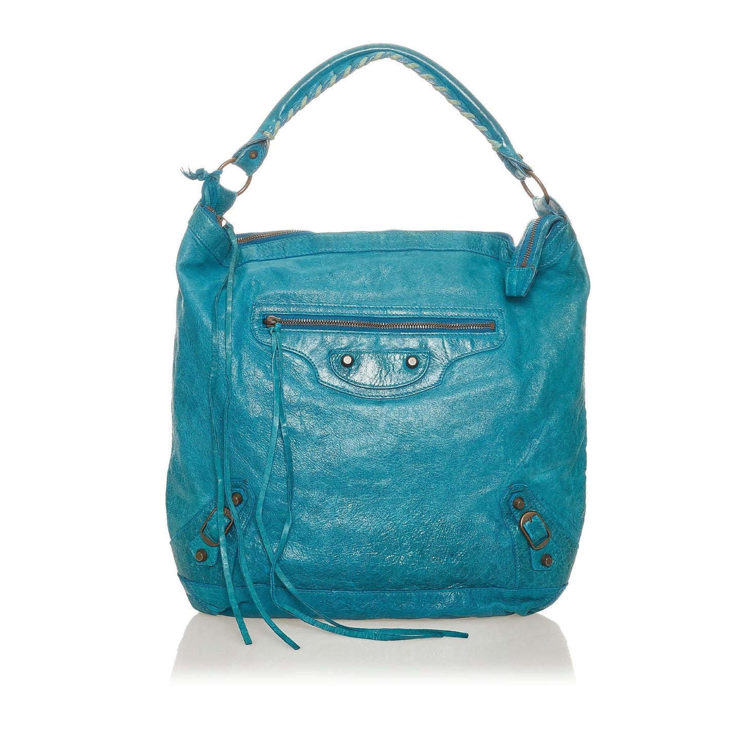 Luxury Balenciaga Motocross Classic Day Leather Shoulder Bag (SHG-27287)