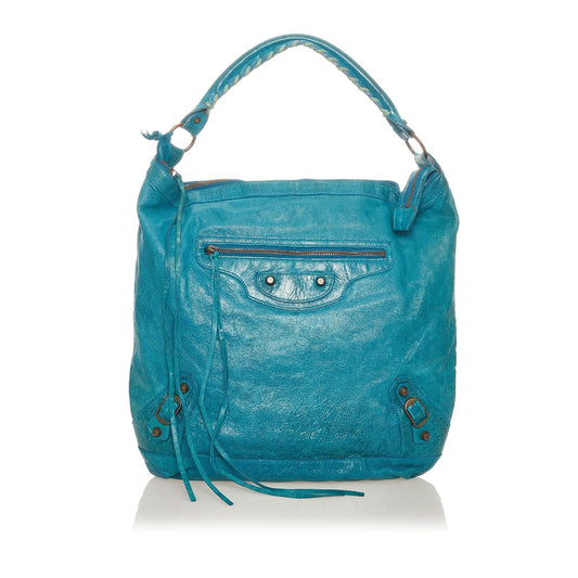 Luxury Balenciaga Motocross Classic Day Leather Shoulder Bag (SHG-27287)