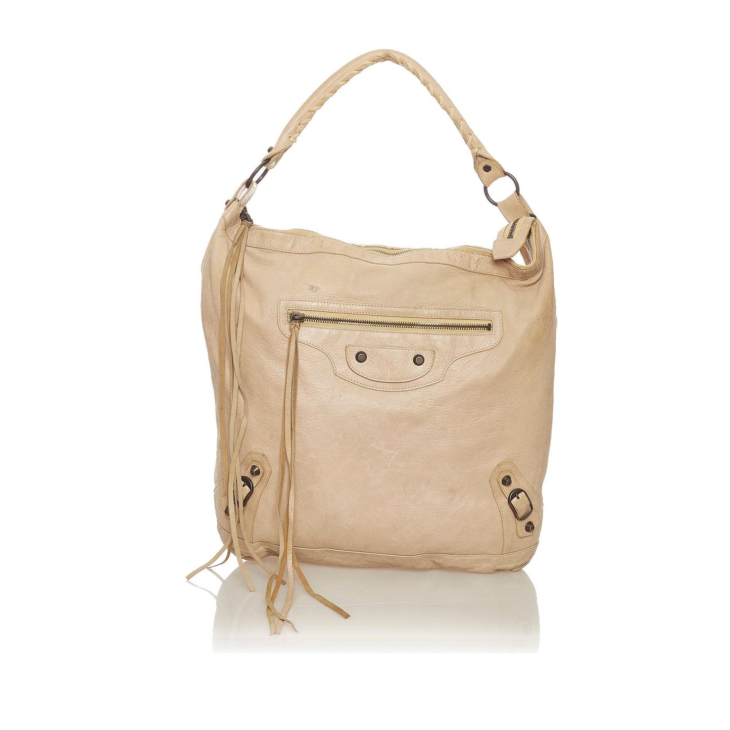 Luxury Balenciaga Motocross Classic Day Leather Shoulder Bag (SHG-27653)