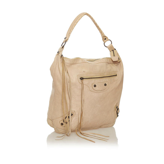 Luxury Balenciaga Motocross Classic Day Leather Shoulder Bag (SHG-27653)