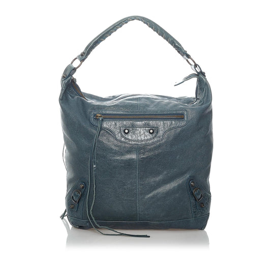 Luxury Balenciaga Motocross Classic Day Leather Shoulder Bag (SHG-29740)