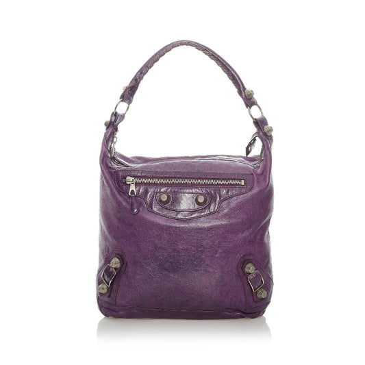 Luxury Balenciaga Motocross Classic Day Leather Shoulder Bag (SHG-30381)