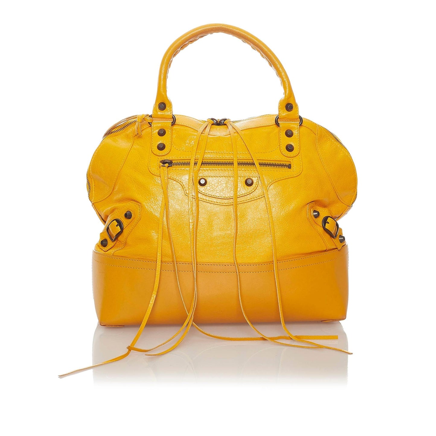 Luxury Balenciaga Motocross Classic Dome Leather Tote Bag (SHG-27999)